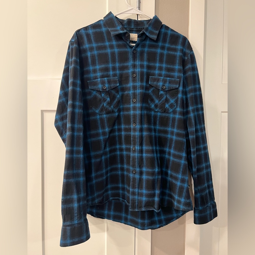 Blue and Black Plaid Flannel